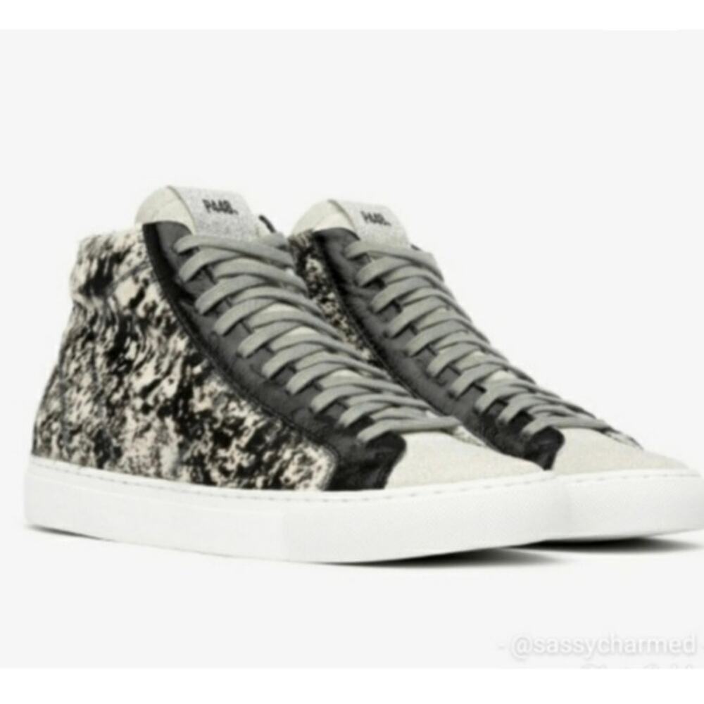 P448 Calf Hair High Top Sneakers Cow Softy Size 39